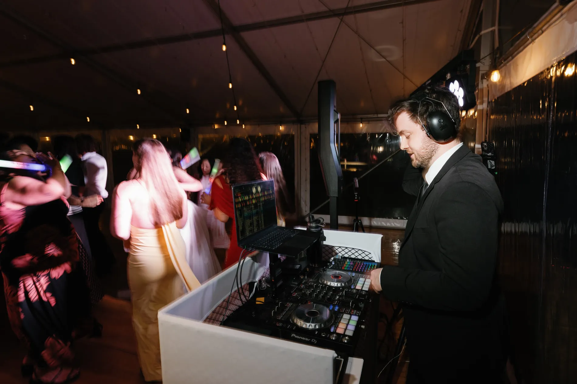 A full dance floor at a Perth wedding reception