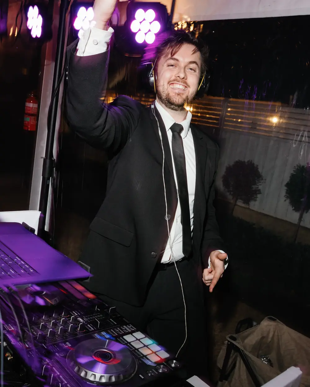 Mitchell Martin, Perth wedding DJ, on the decks at a Perth wedding reception