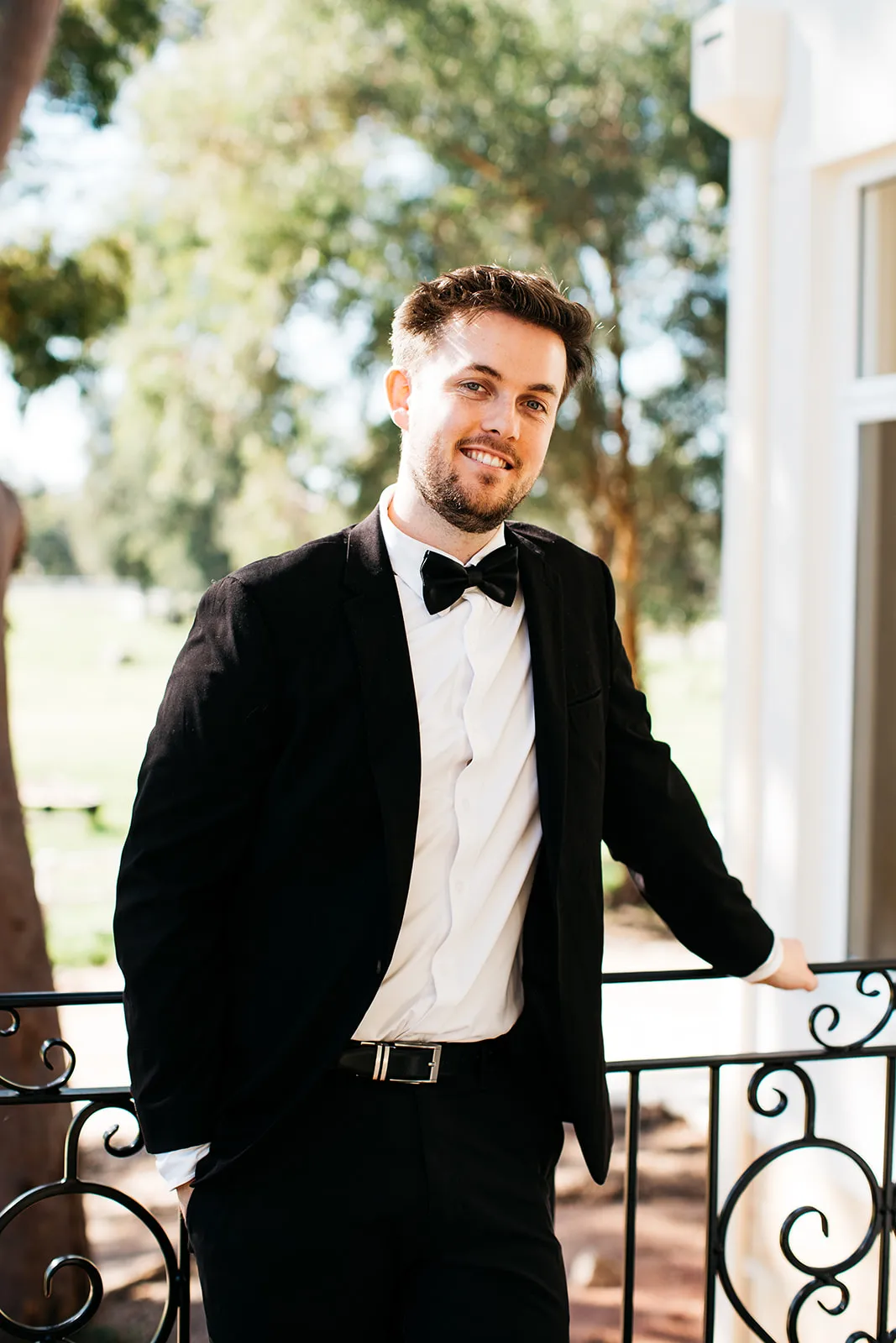 Mitchell Martin, Perth wedding musician, with his acoustic guitar